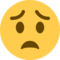 Worried Face emoji on Twitter